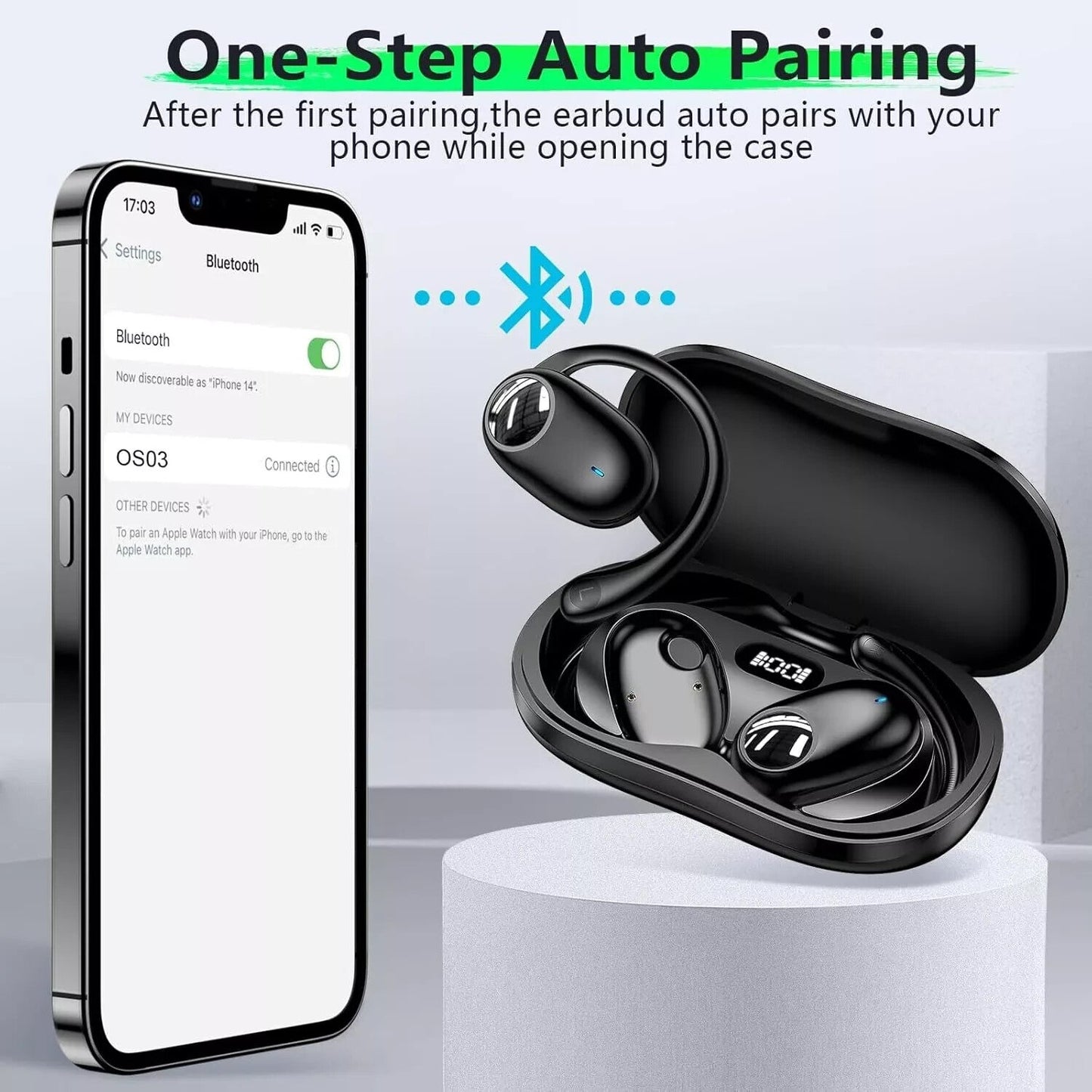 PERESSENTIAL YYK‑580  Wireless Sport Ear-Hook Earbuds Black