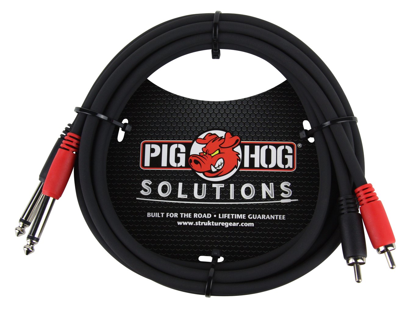 Pig Hog 6FT Solutions Dual RCA (Male) to Dual 1/4" Mono (Male) Cable PD-R1406