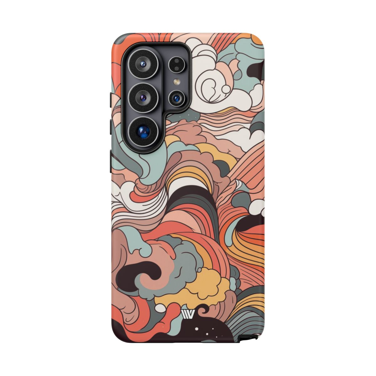 Abstract Doodle Clouds Tough Phone Case