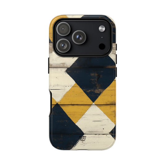 Tough Phone Case Dual-Layer Protection Farmhouse Wood