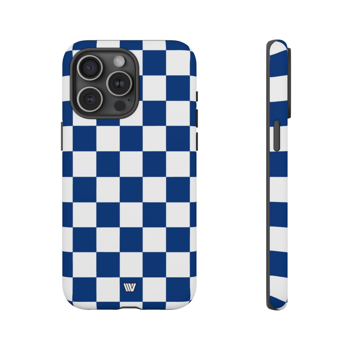 Blue White Checkerboard Tough Phone Case