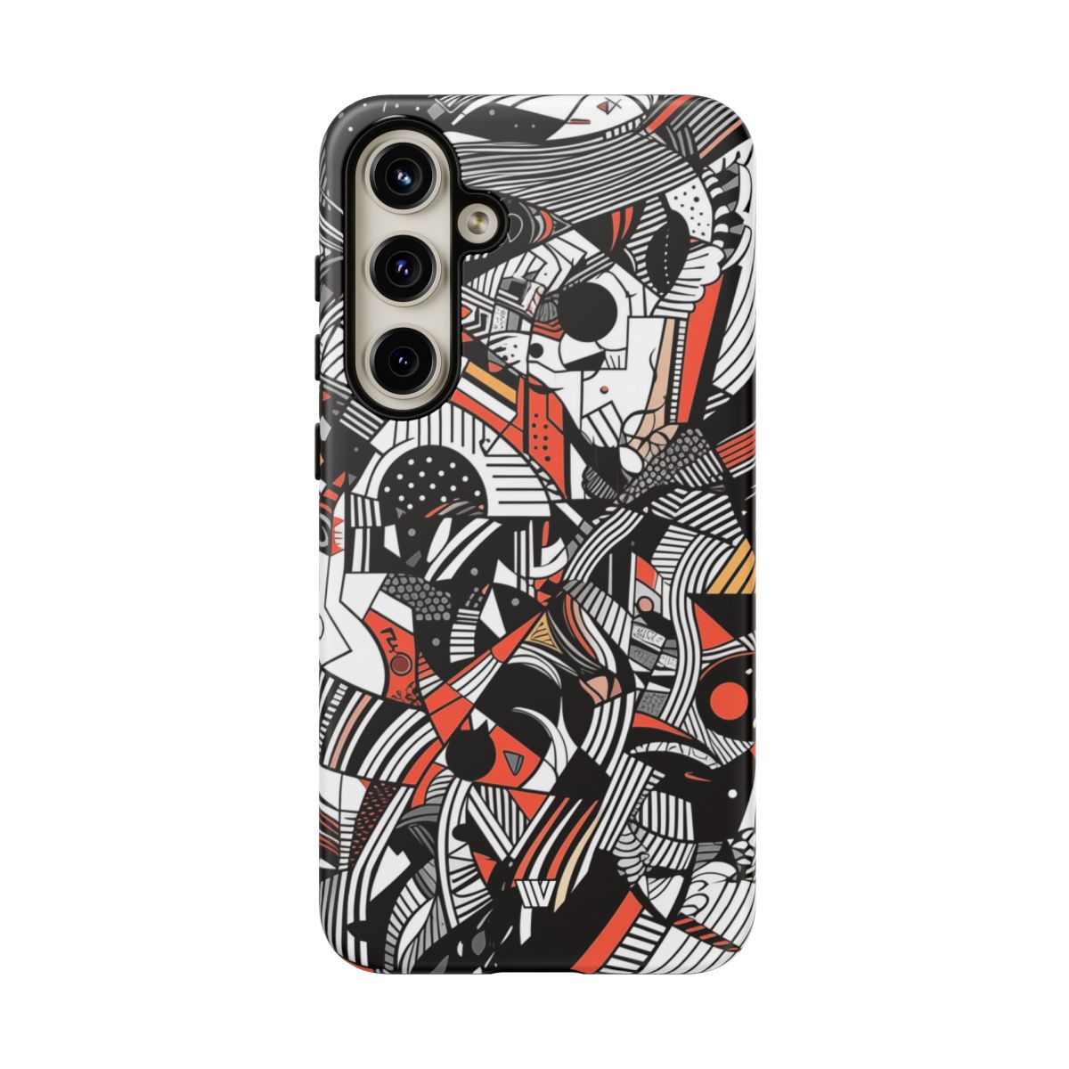 Abstract Doodle Tough Phone Case Dual-Layer Protection