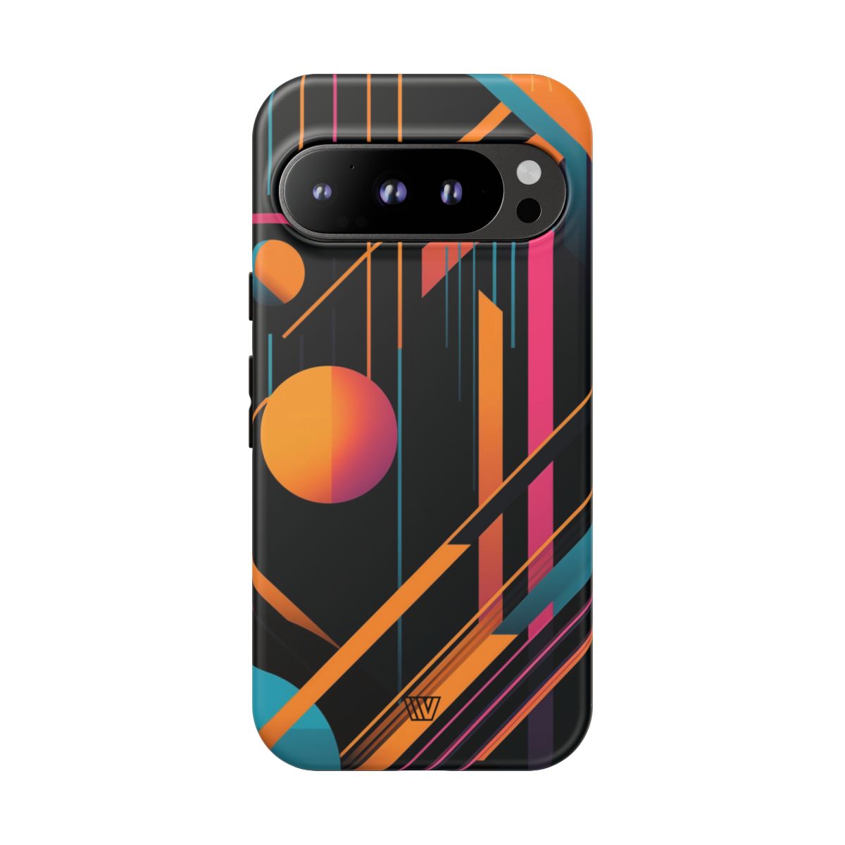 Tough Phone Case Dual-Layer Impact Resistant BOLD RETRO LINES