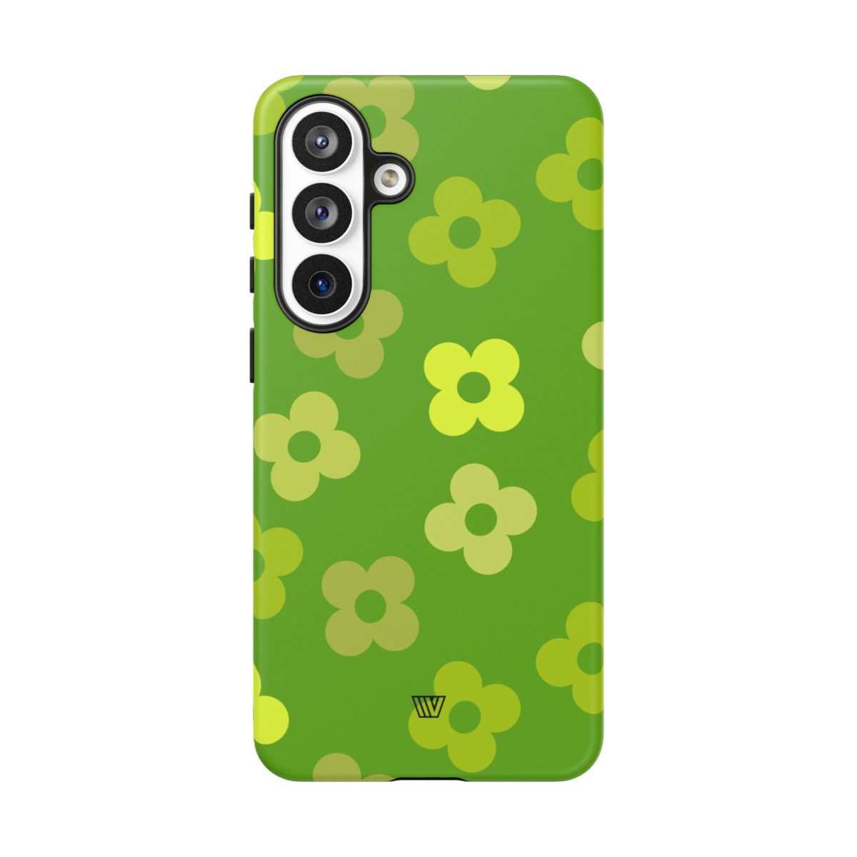 Green Retro Flowers Tough Phone Case