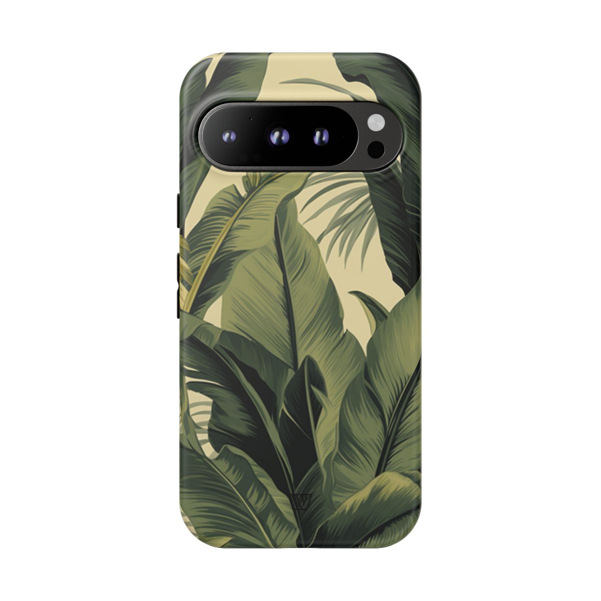 Tropical Leaves Tough Phone Case Dual-Layer Protection