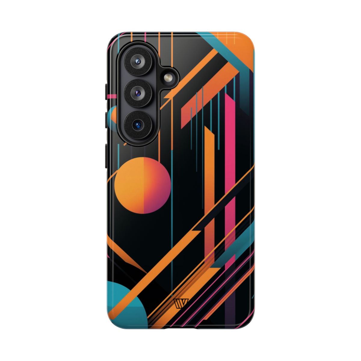 Tough Phone Case Dual-Layer Impact Resistant BOLD RETRO LINES