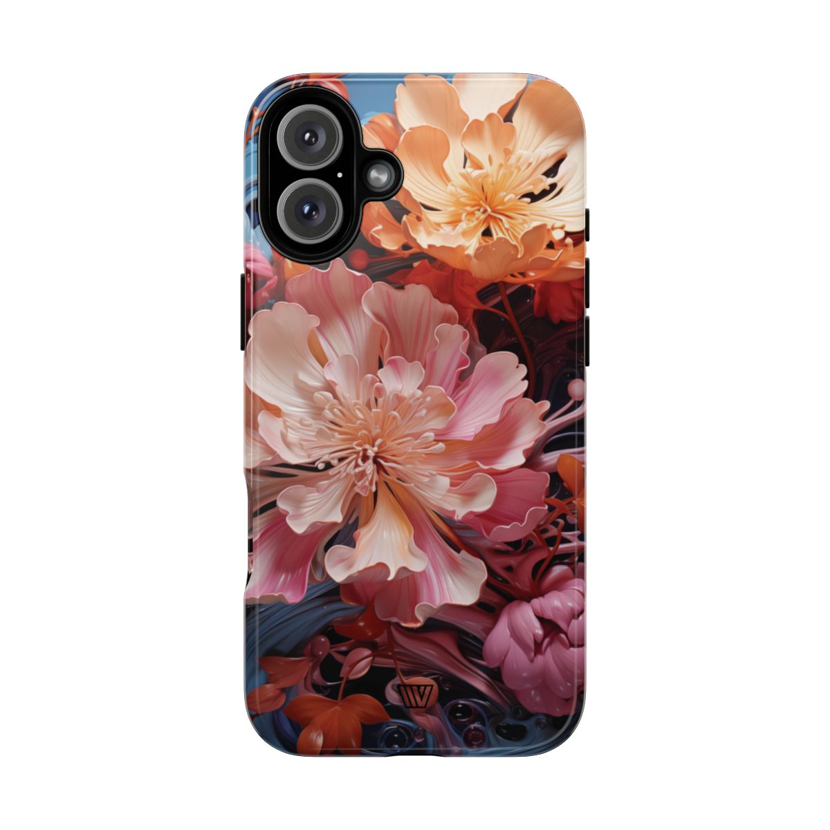 Paint Swirl Flowers Tough Phone Case