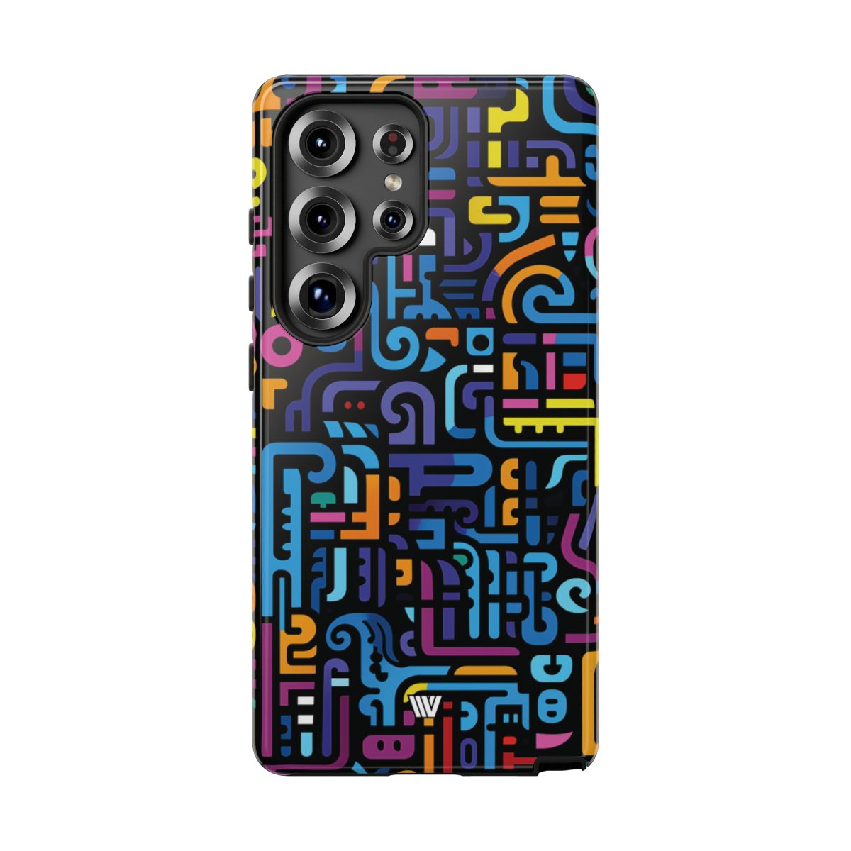 Tough Phone Case Dual-Layer Impact Resistant NEON GLYPHS
