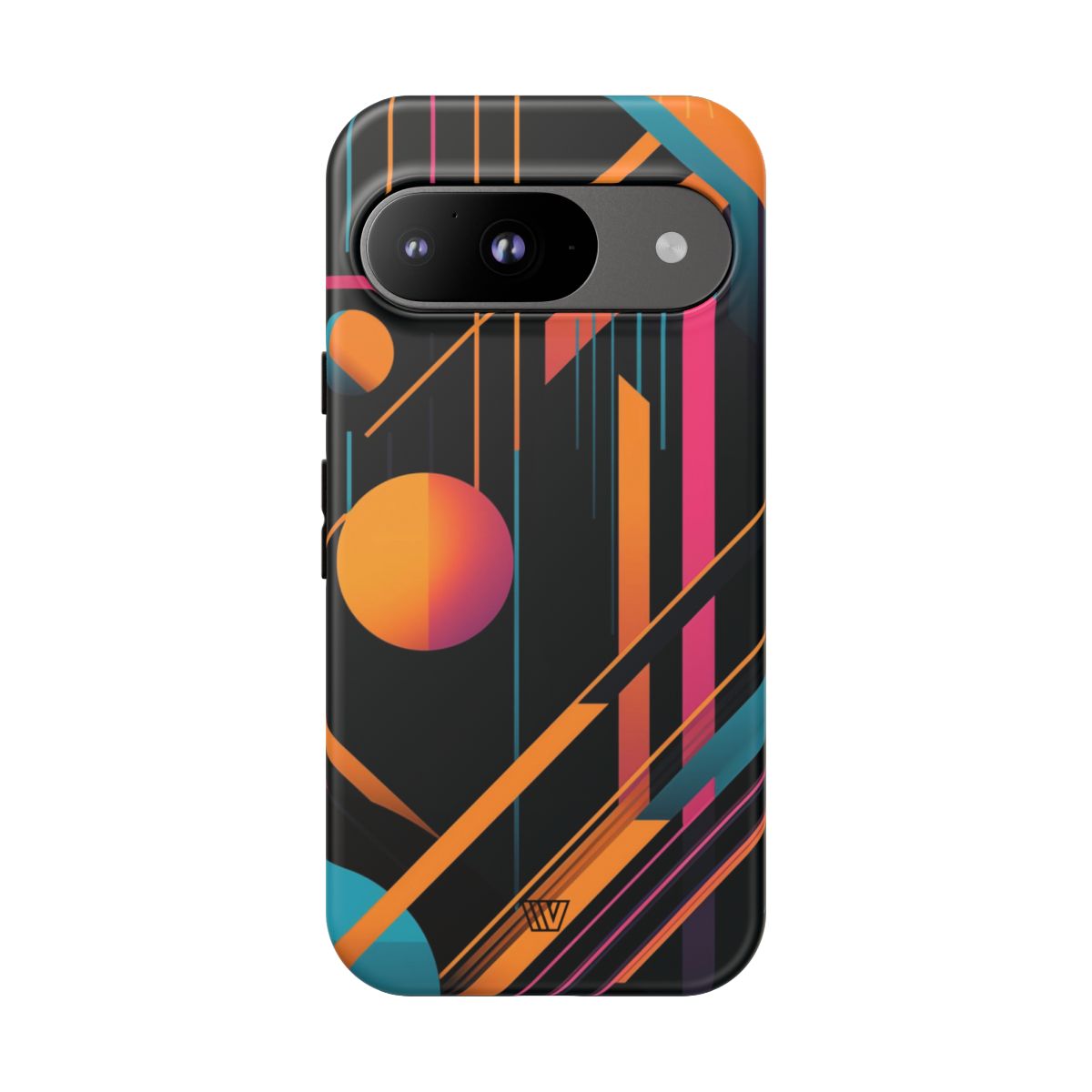 Tough Phone Case Dual-Layer Impact Resistant BOLD RETRO LINES
