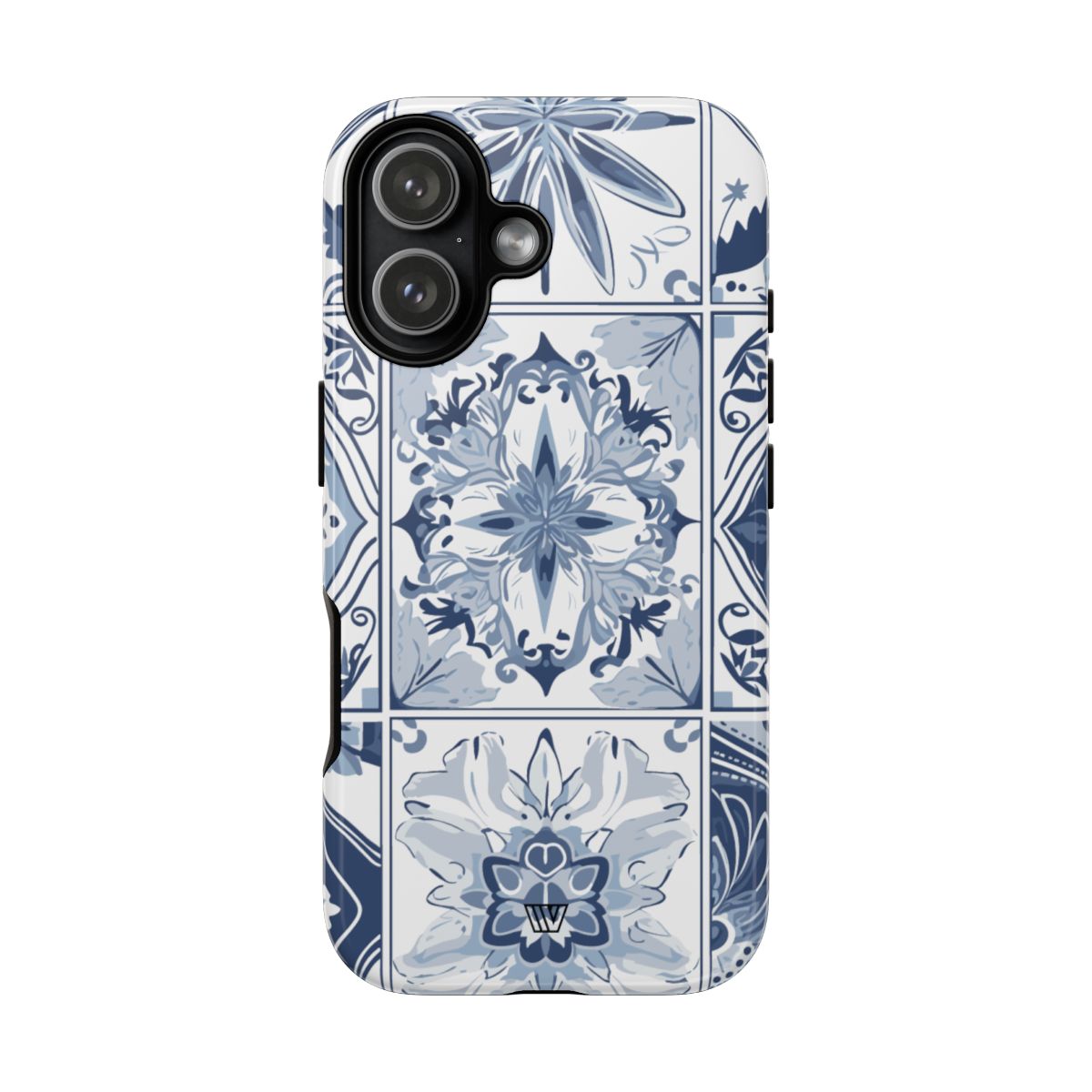 Blue White Tile Tough Impact-Resistant Phone Case