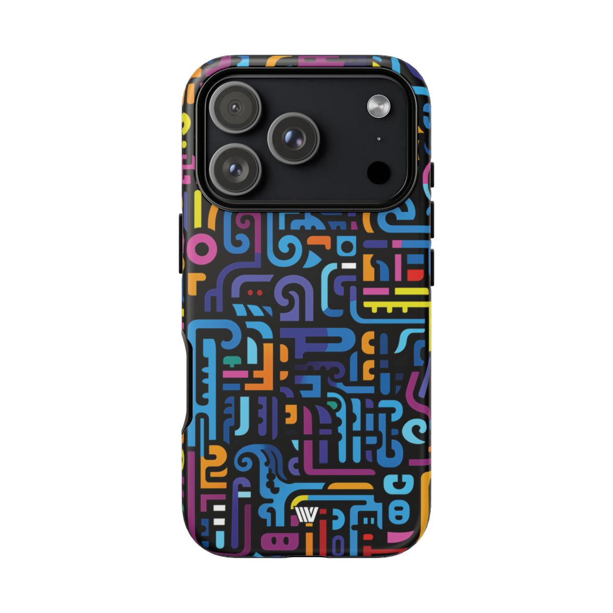 Tough Phone Case Dual-Layer Impact Resistant NEON GLYPHS