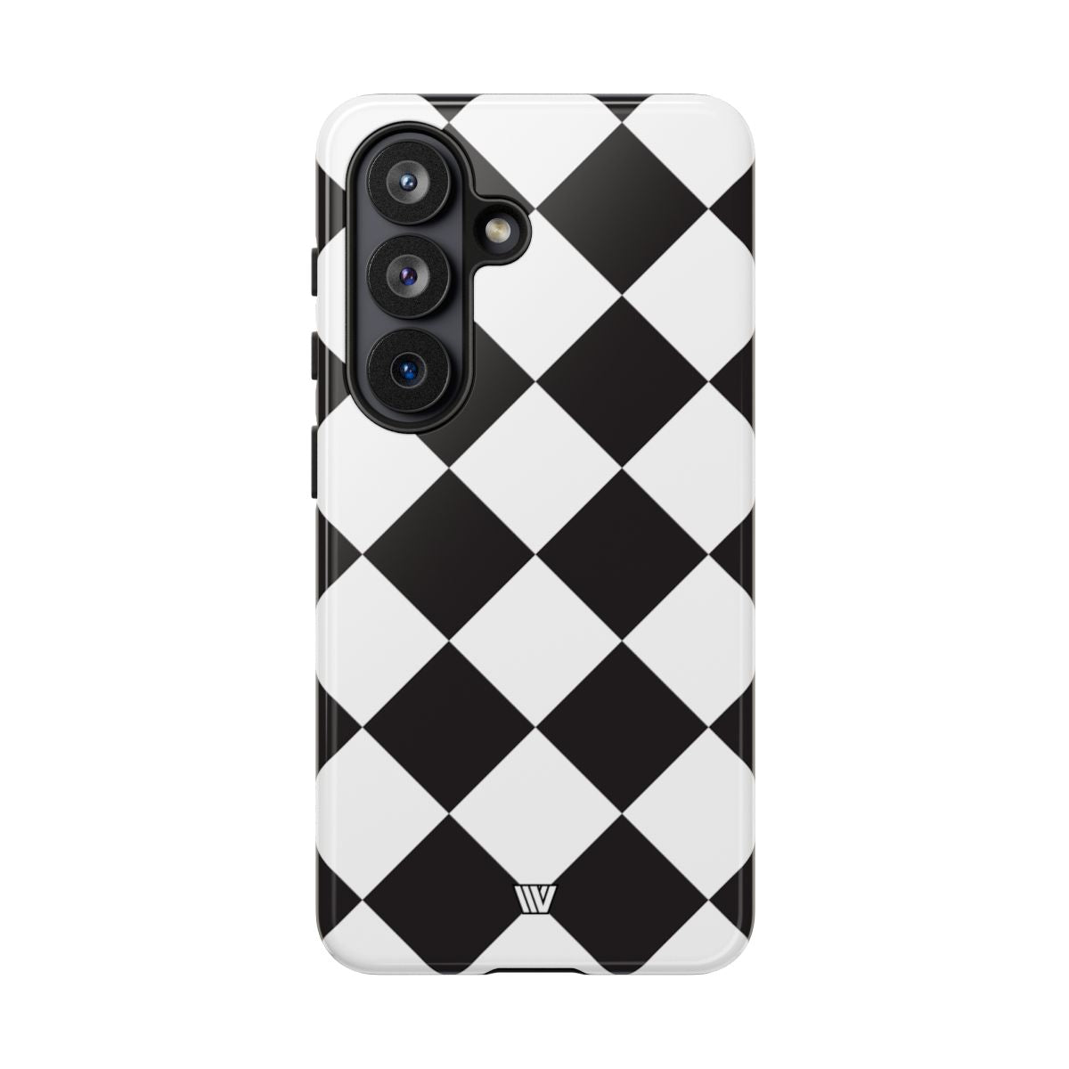 Black & White Diamond Tough Phone Case Dual-layer Protection