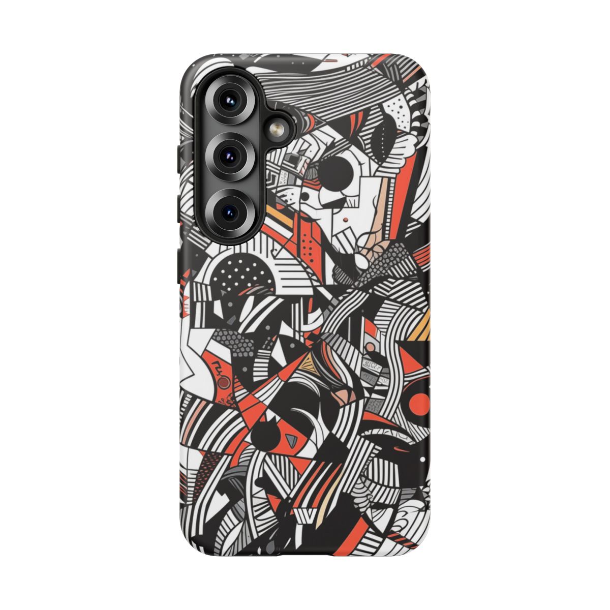 Abstract Doodle Tough Phone Case Dual-Layer Protection
