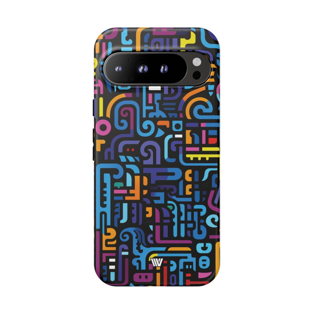 Tough Phone Case Dual-Layer Impact Resistant NEON GLYPHS