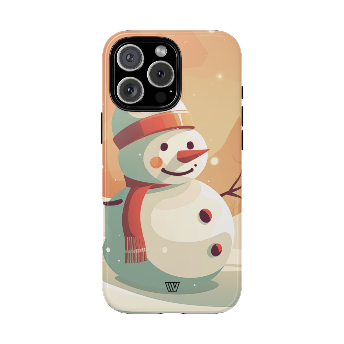 Tough Phone Case Impact Resistant Polycarbonate Dual-Layer SUNSET SNOWMAN