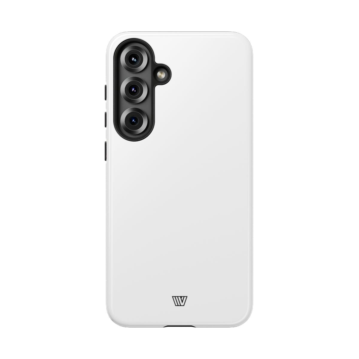 All White Tough Phone Case Protective Dual-Layer Polycarbonate Shell