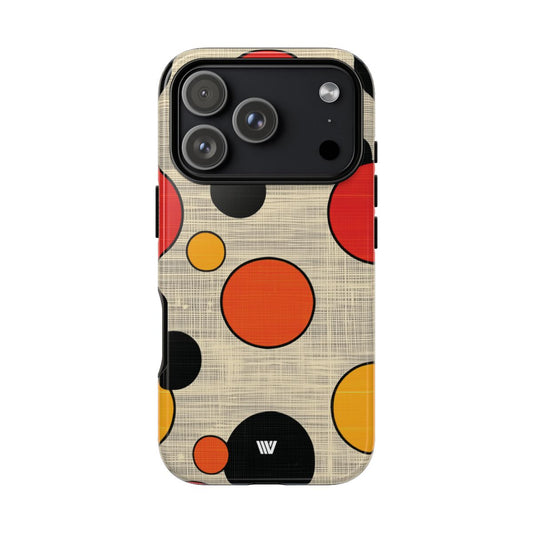 Tough Phone Case Mid-Century Dots Protective Cover