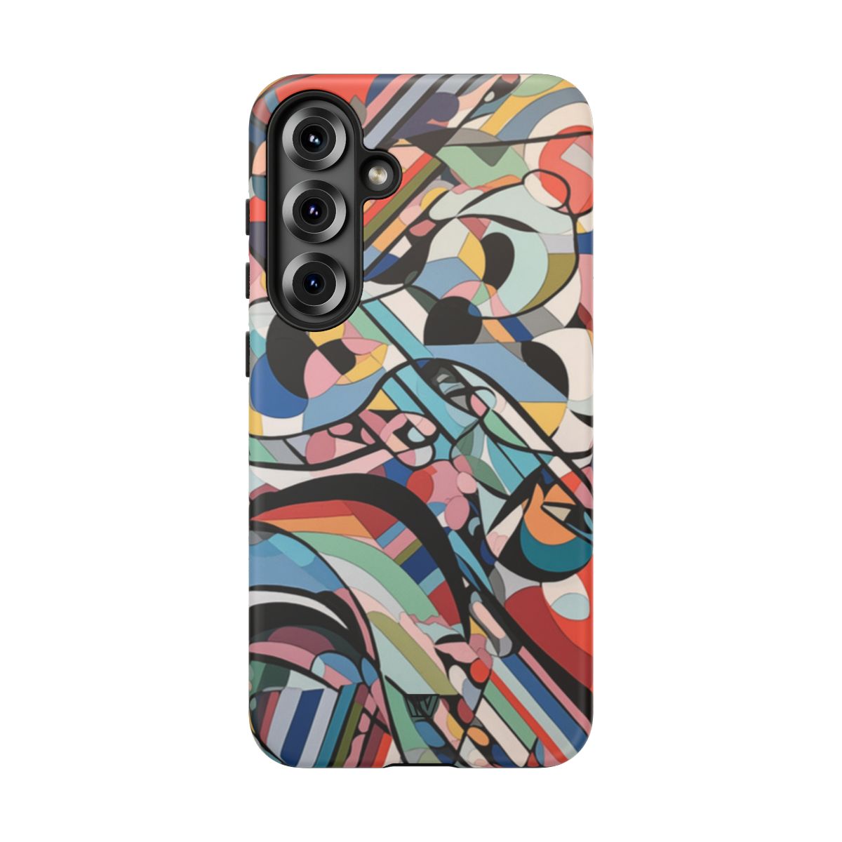 Abstract Mural Tough Phone Case Dual-Layer Protection