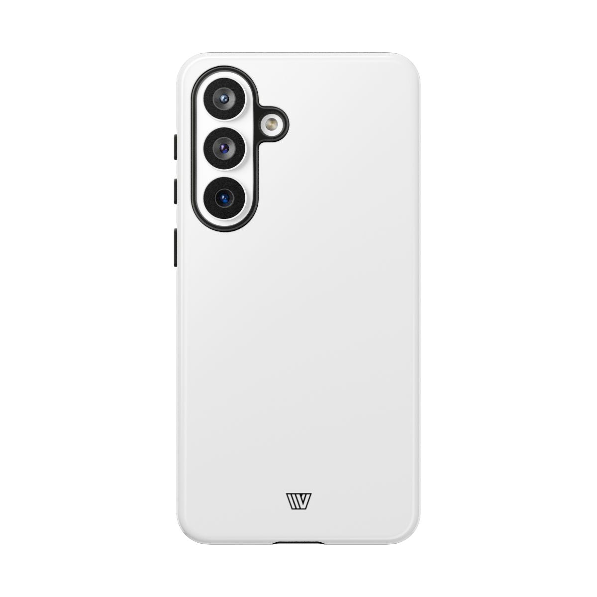 All White Tough Phone Case Protective Dual-Layer Polycarbonate Shell