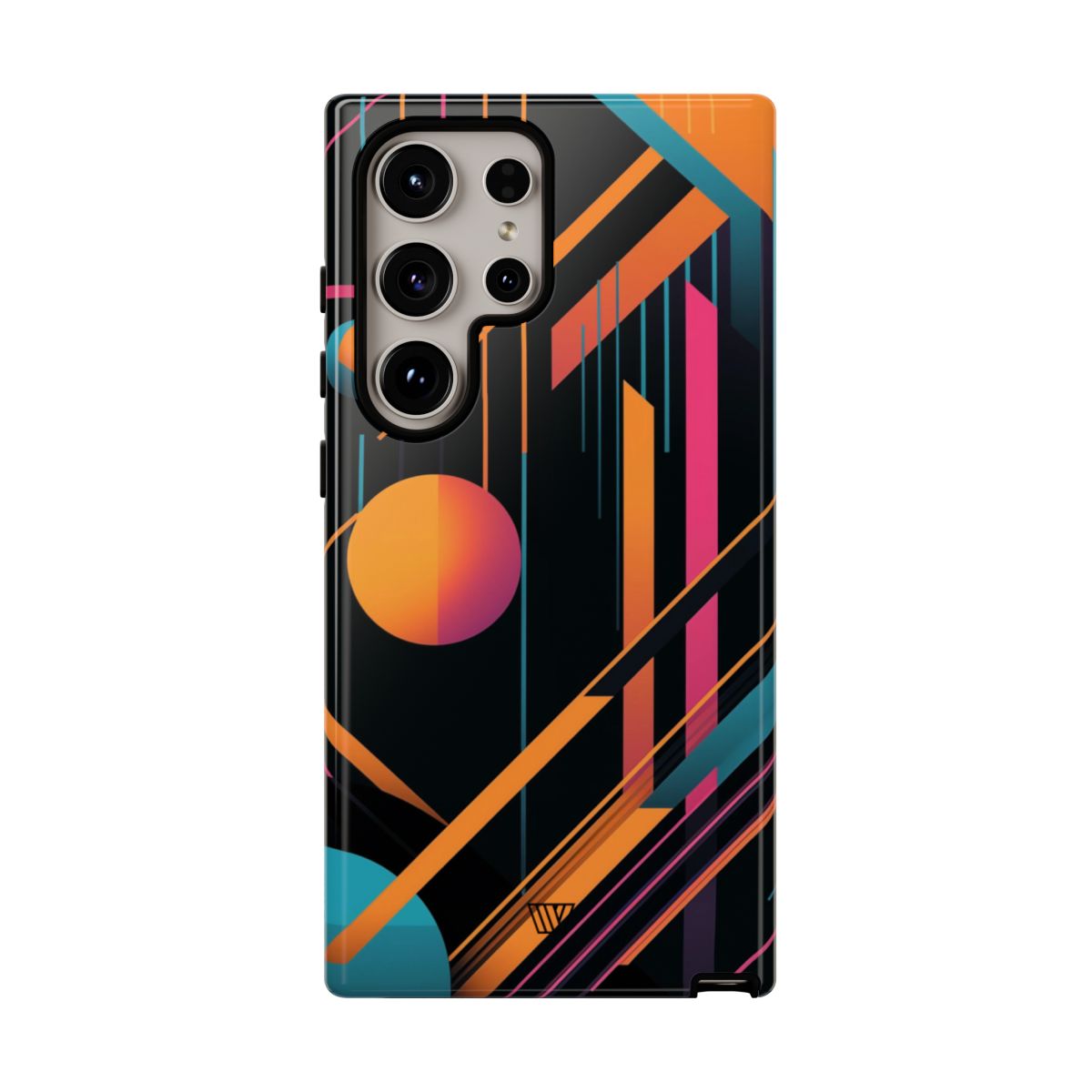 Tough Phone Case Dual-Layer Impact Resistant BOLD RETRO LINES