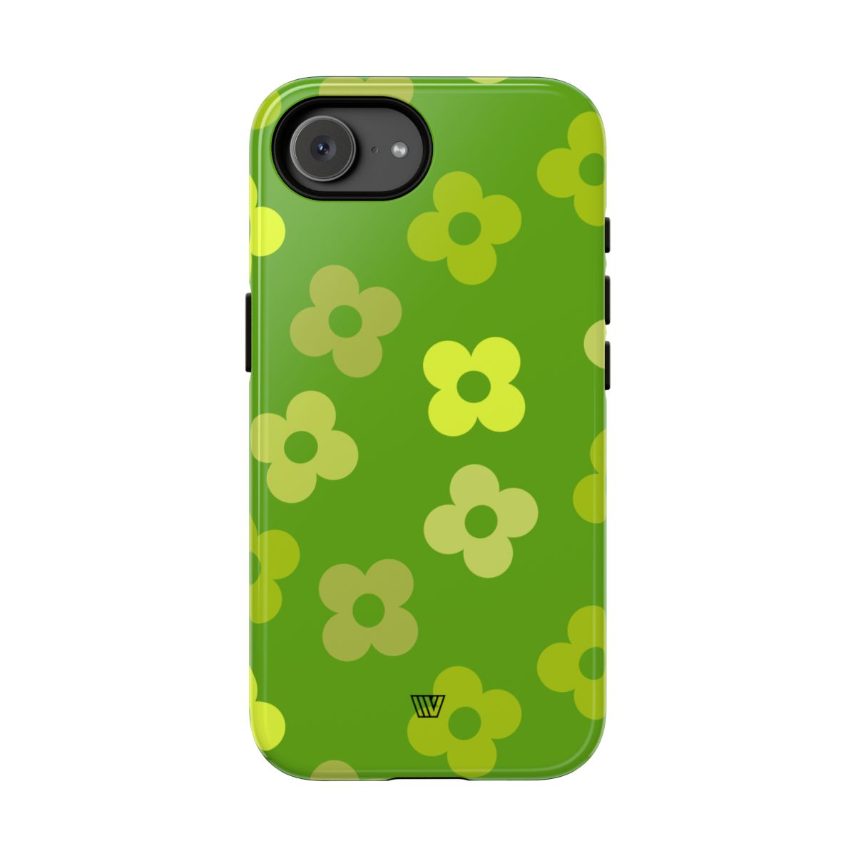 Green Retro Flowers Tough Phone Case