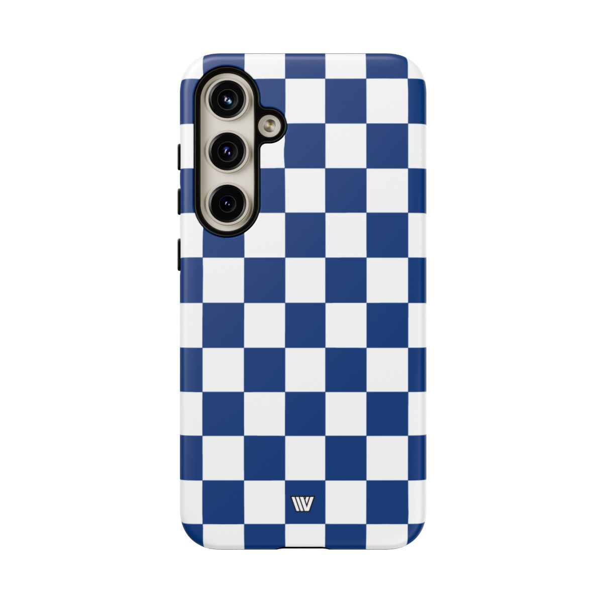 Blue White Checkerboard Tough Phone Case