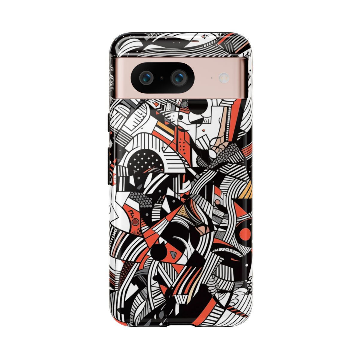Abstract Doodle Tough Phone Case Dual-Layer Protection