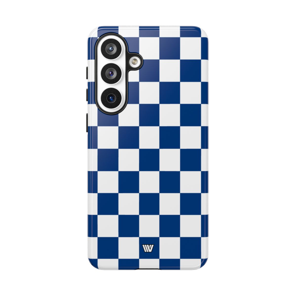 Blue White Checkerboard Tough Phone Case
