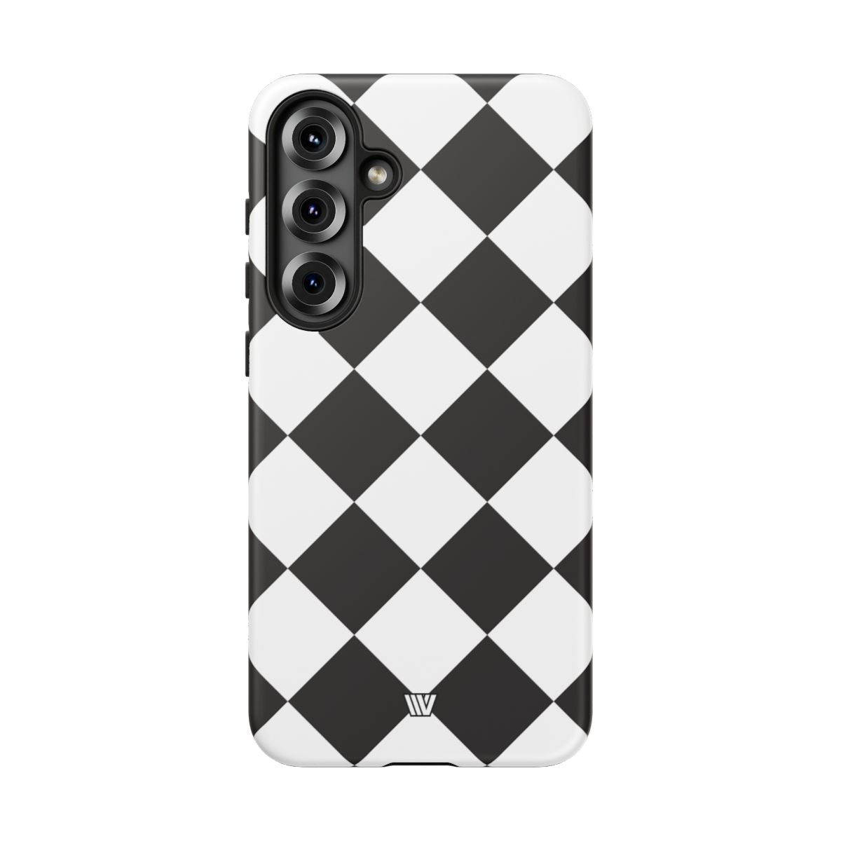 Black & White Diamond Tough Phone Case Dual-layer Protection