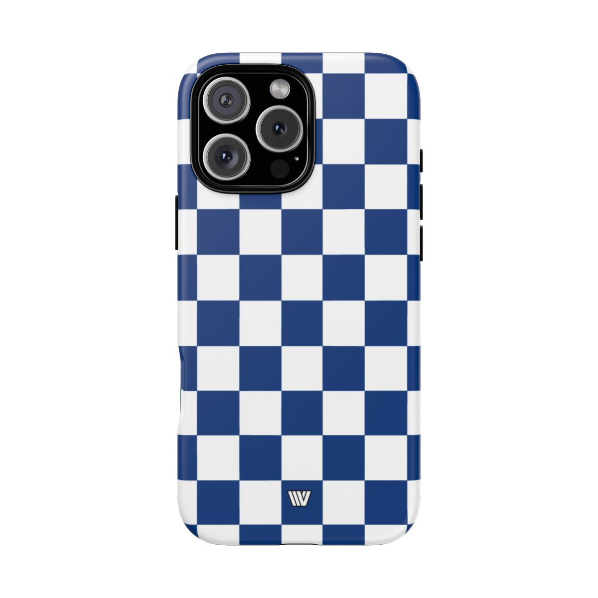 Blue White Checkerboard Tough Phone Case