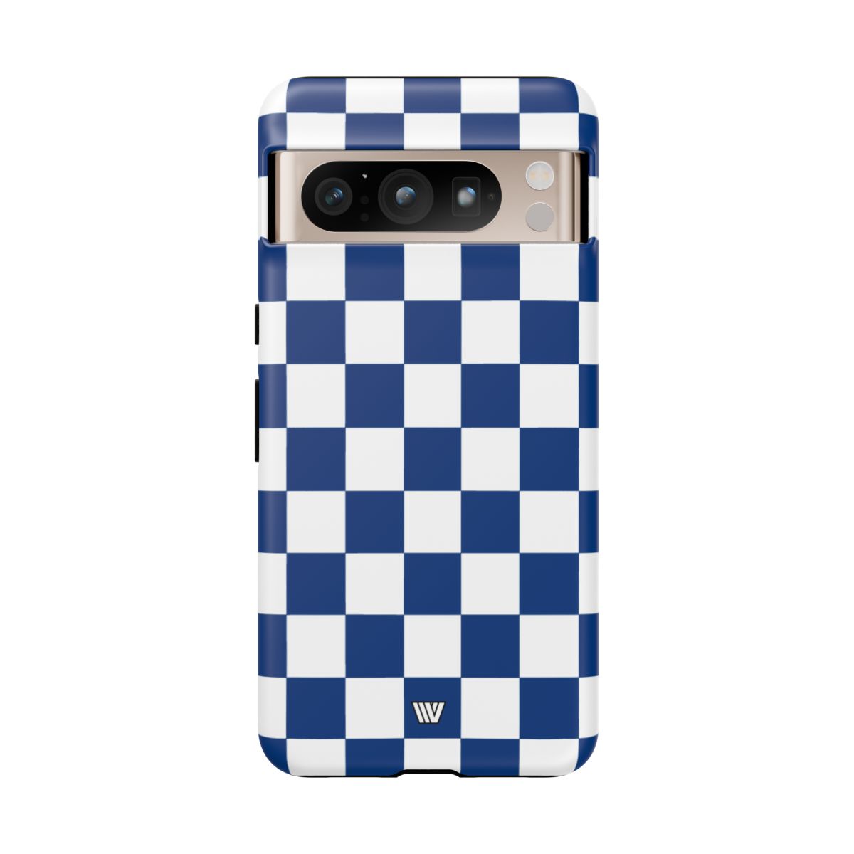 Blue White Checkerboard Tough Phone Case