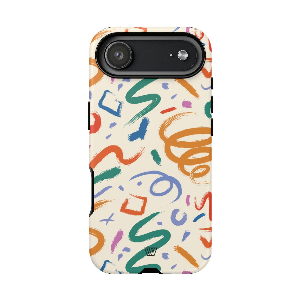Doodle Brush Strokes Tough Phone Case