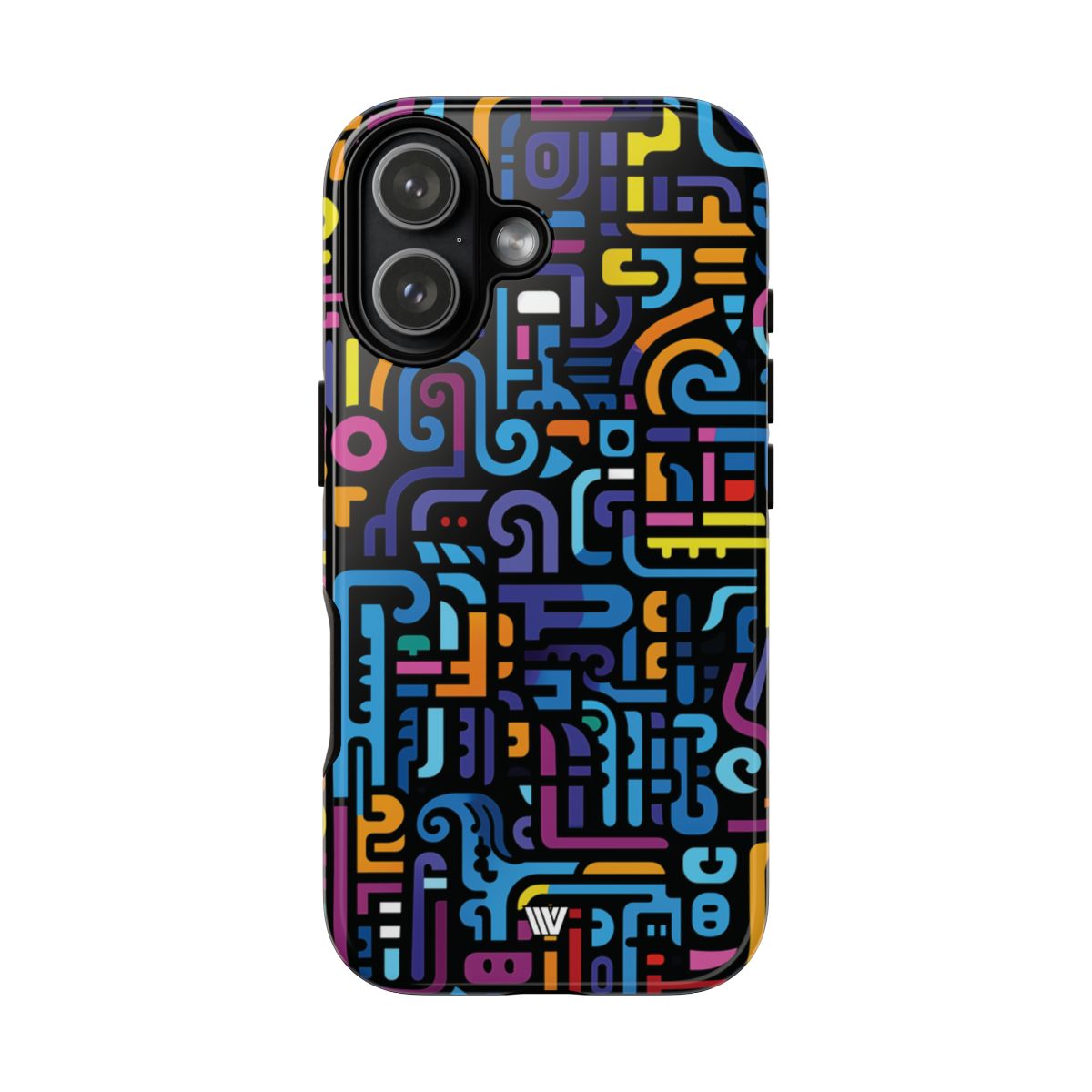 Tough Phone Case Dual-Layer Impact Resistant NEON GLYPHS