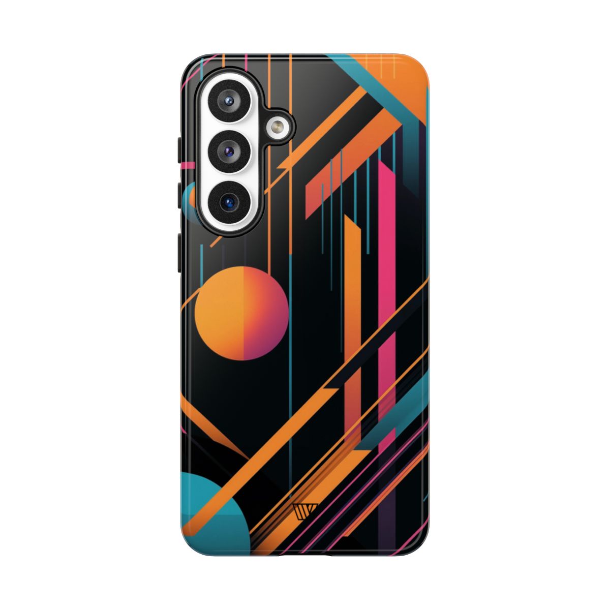 Tough Phone Case Dual-Layer Impact Resistant BOLD RETRO LINES