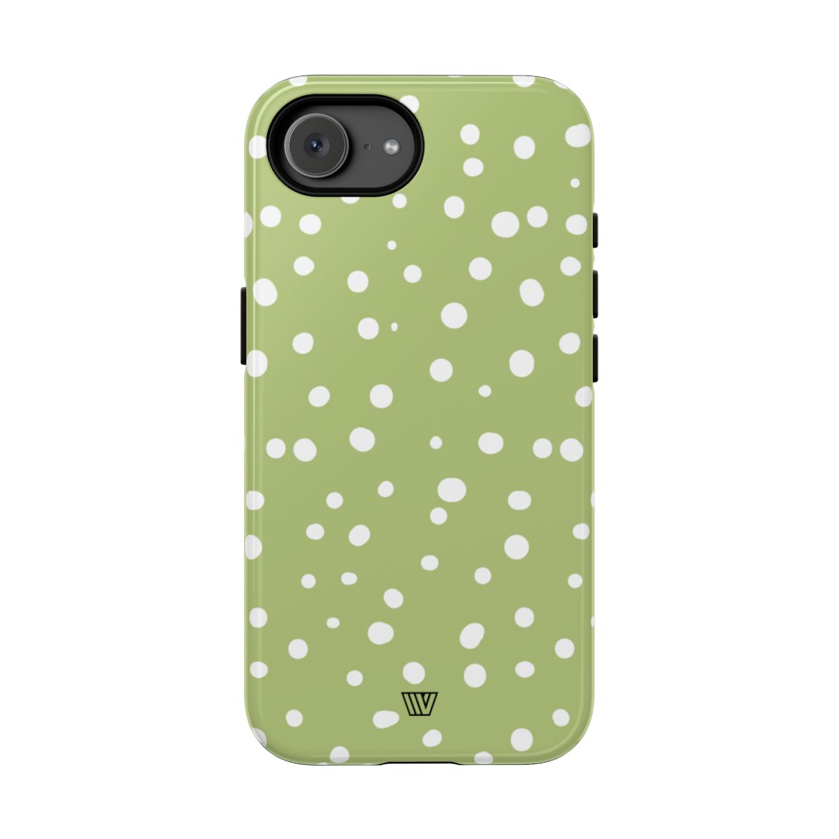 Tough Phone Case Dual-Layer Protection PALE OLIVE DOTS