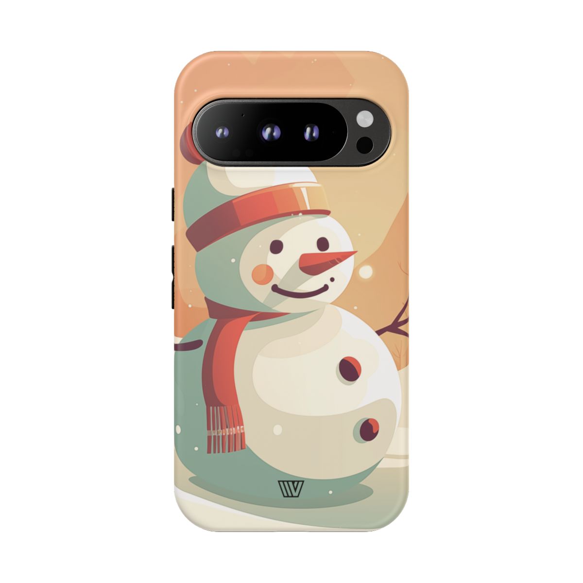 Tough Phone Case Impact Resistant Polycarbonate Dual-Layer SUNSET SNOWMAN