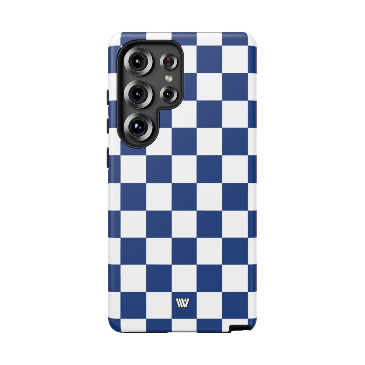Blue White Checkerboard Tough Phone Case