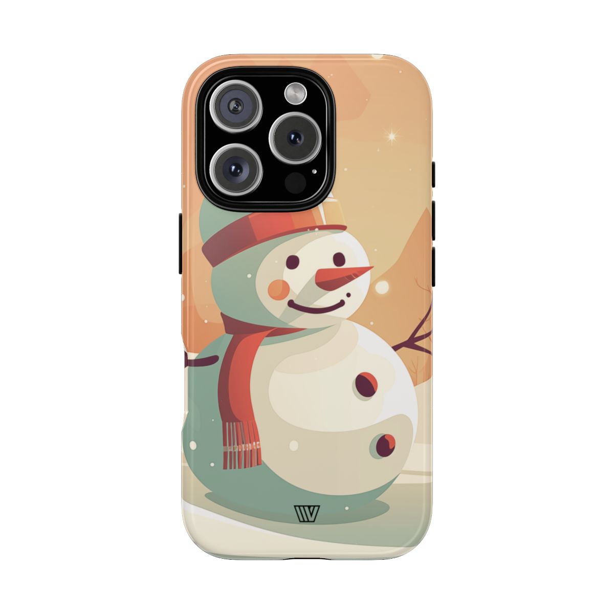 Tough Phone Case Impact Resistant Polycarbonate Dual-Layer SUNSET SNOWMAN