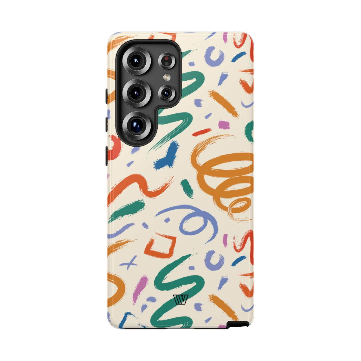Doodle Brush Strokes Tough Phone Case