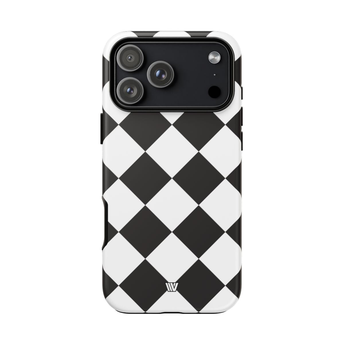 Black & White Diamond Tough Phone Case Dual-layer Protection