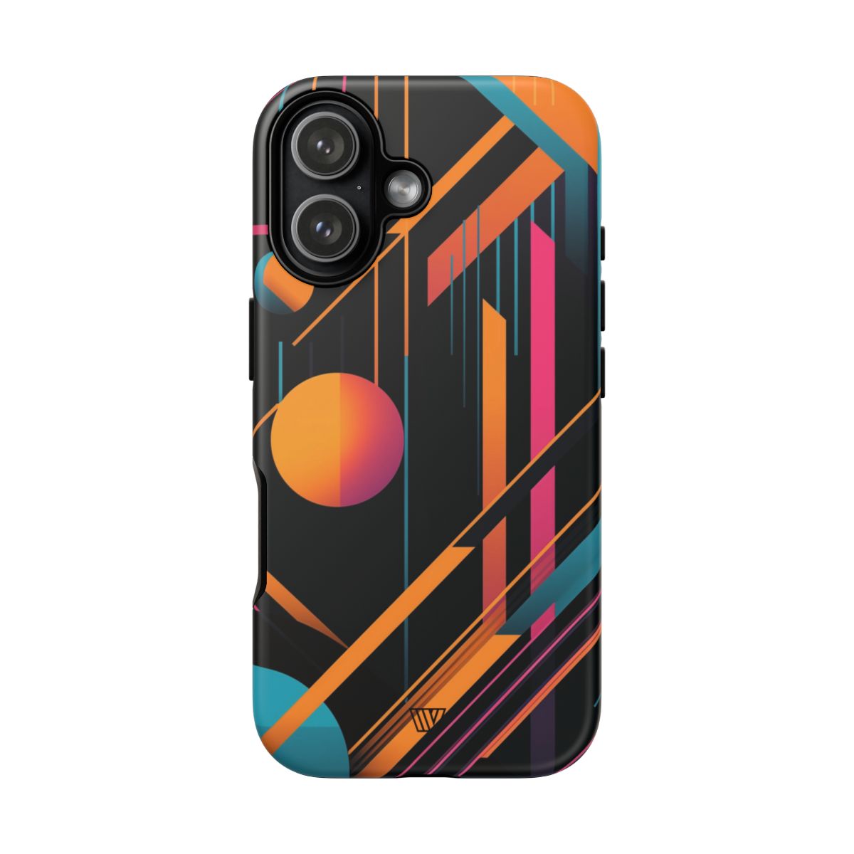 Tough Phone Case Dual-Layer Impact Resistant BOLD RETRO LINES