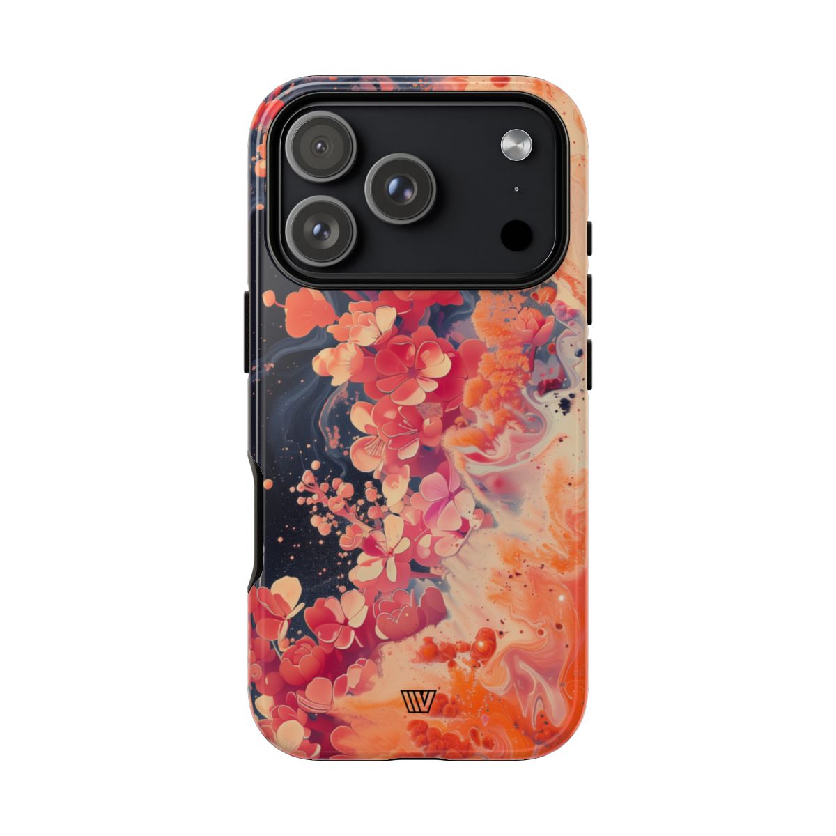 Tough Phone Case Dual-Layer Protection Phone Case WAVE OF FLOWERS