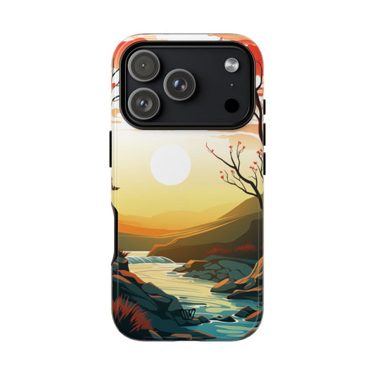 Tough Phone Case Dual-Layer Protection RIVER SUNSET