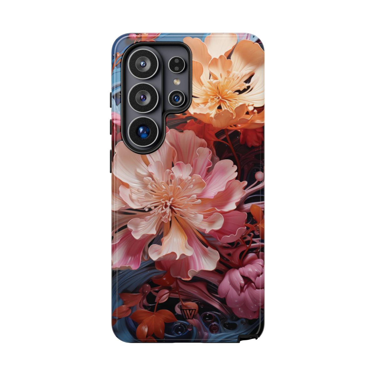 Paint Swirl Flowers Tough Phone Case