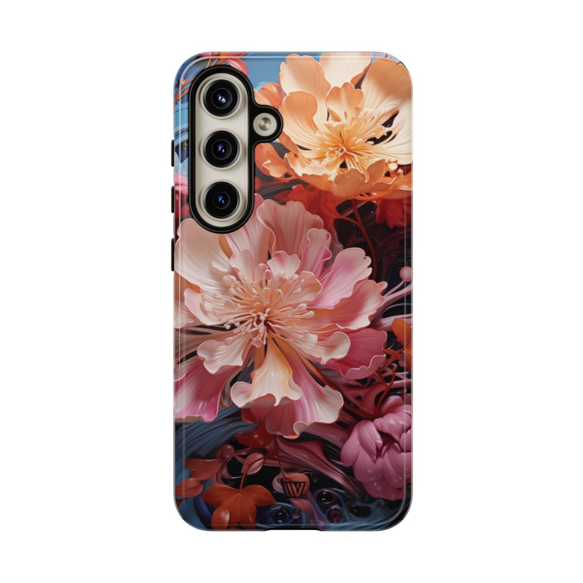 Paint Swirl Flowers Tough Phone Case