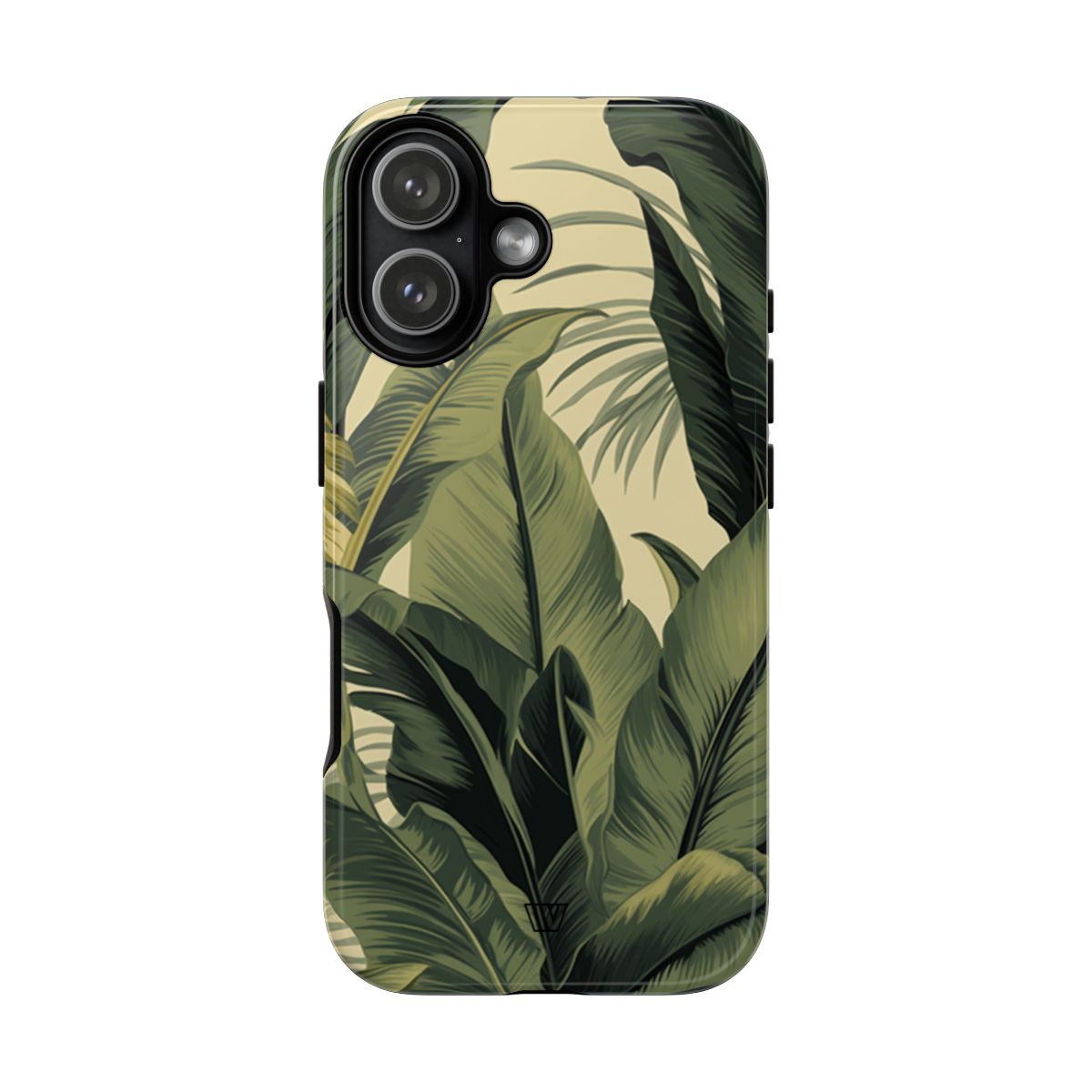 Tropical Leaves Tough Phone Case Dual-Layer Protection