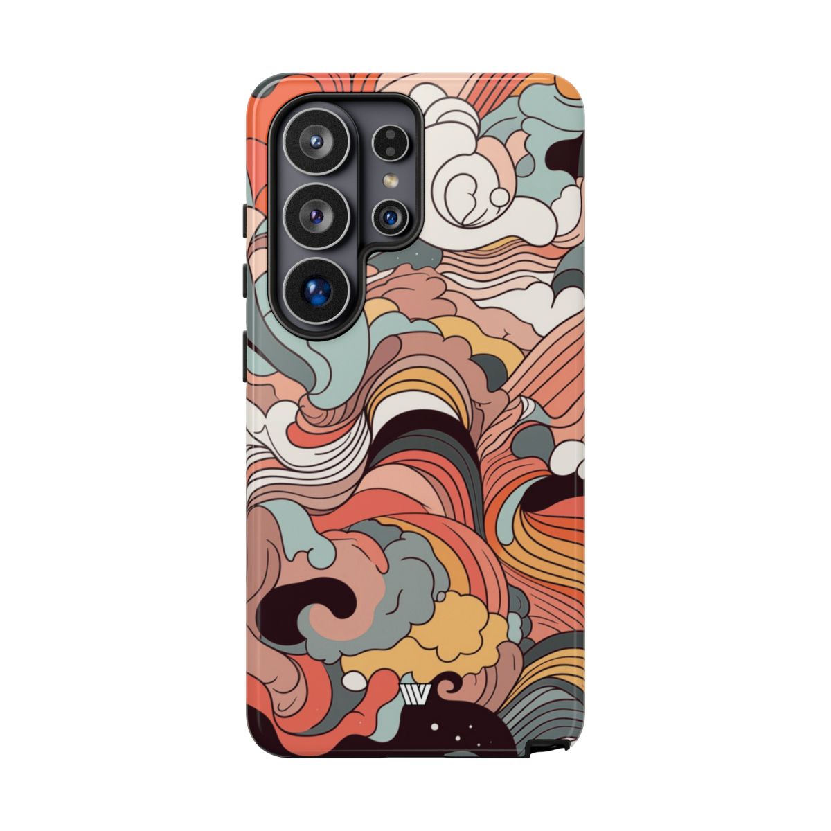Abstract Doodle Clouds Tough Phone Case
