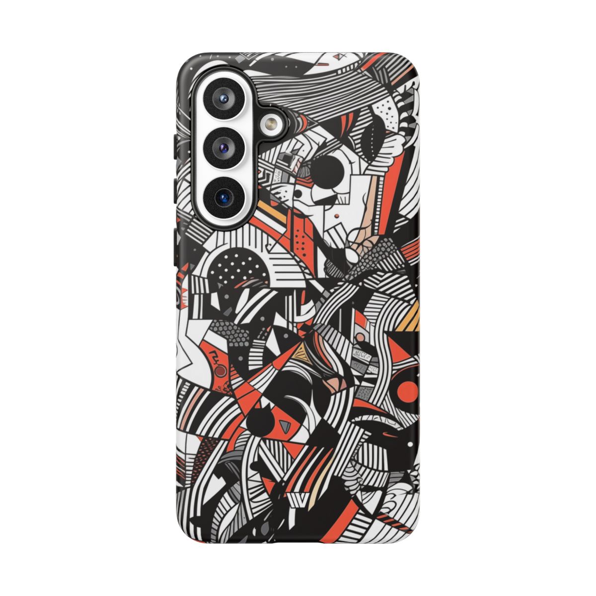 Abstract Doodle Tough Phone Case Dual-Layer Protection