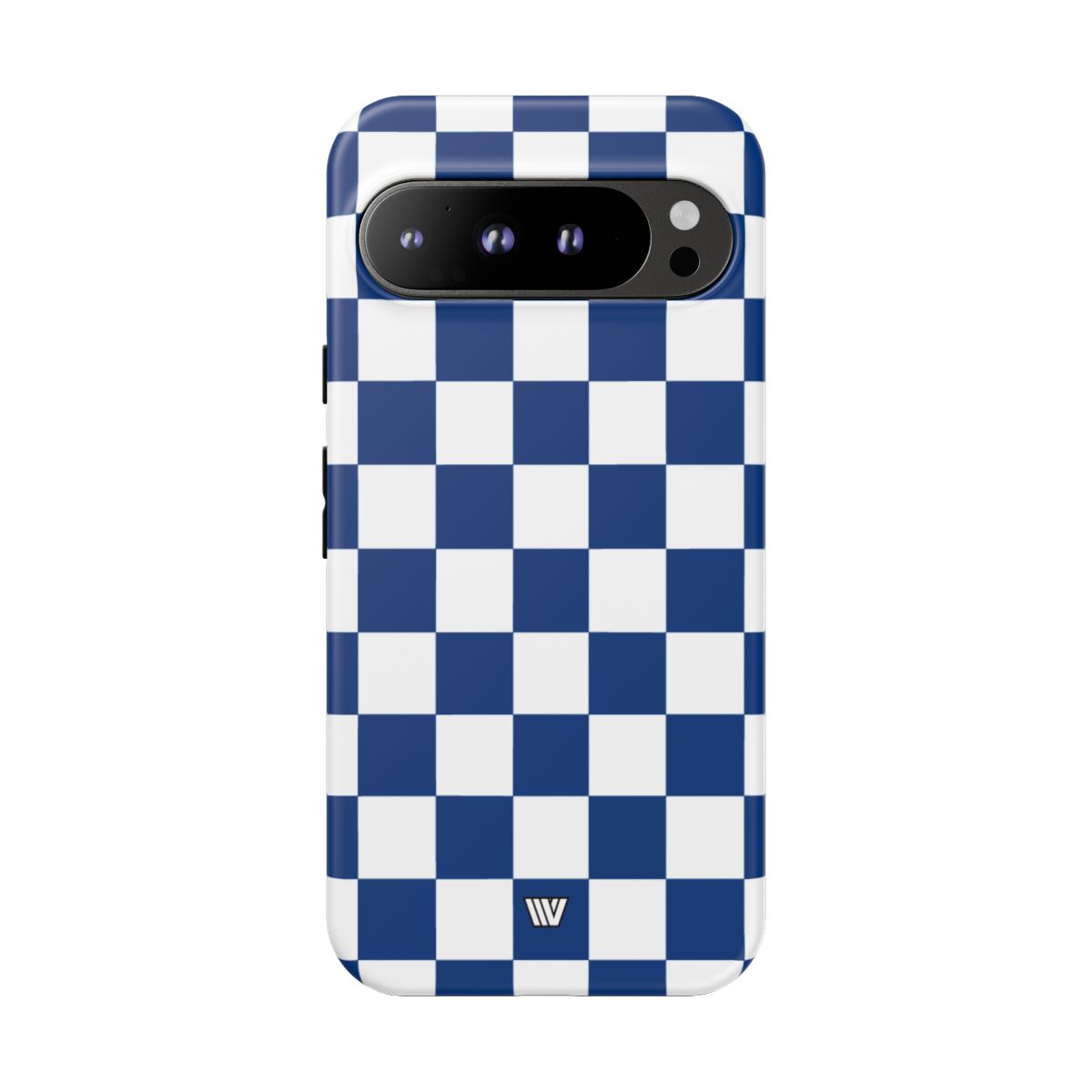 Blue White Checkerboard Tough Phone Case