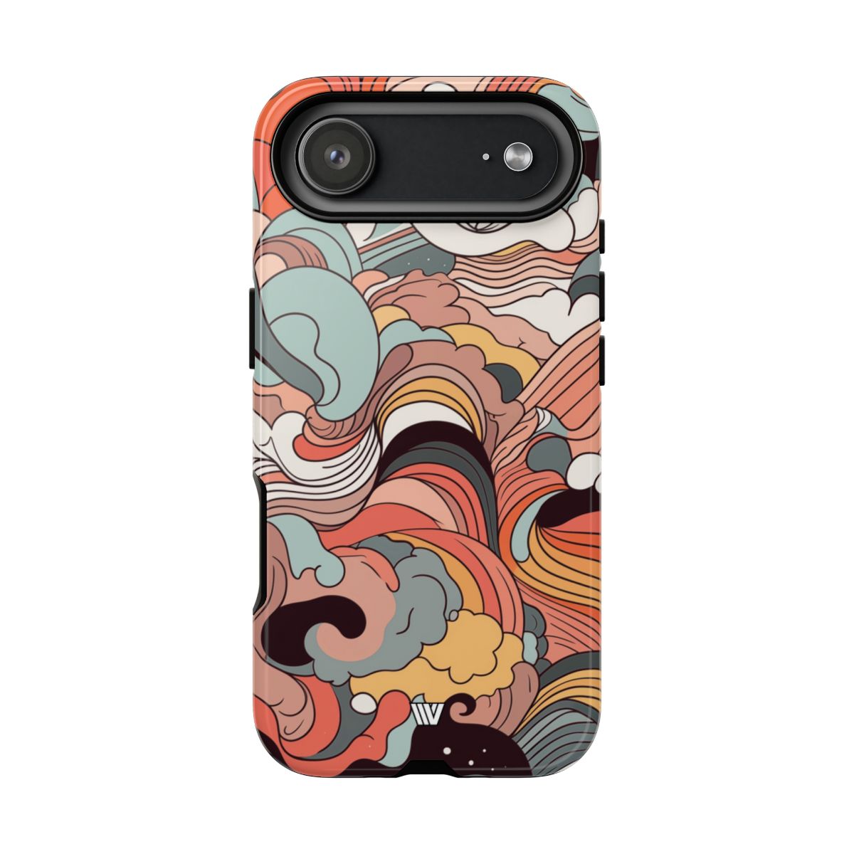 Abstract Doodle Clouds Tough Phone Case